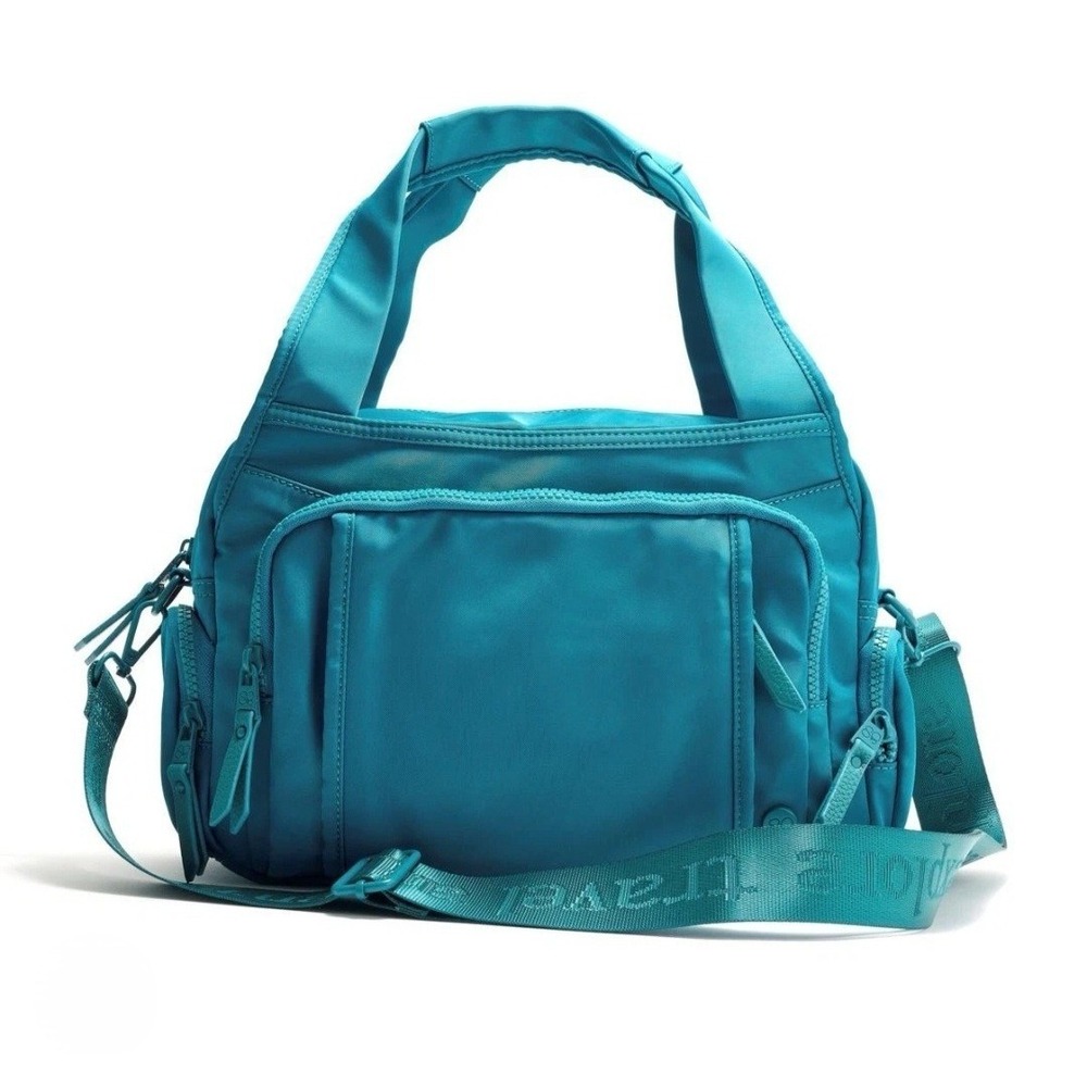 NWT Samantha Brown To-Go Teal Travel Hobo Bag with Removable Crossbody Strap